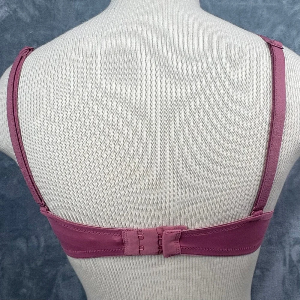 PINK Victoria's Secret Wear Everywhere Wireless Push Up Bra 34D Rose Pink Lounge - Picture 3 of 8